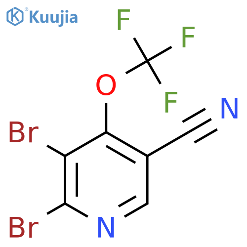 5-Cyano-2,3-dibromo-4-(trifluoromethoxy)pyridine structure