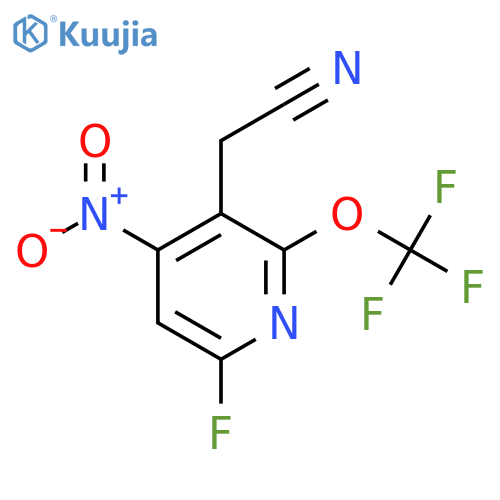 6-Fluoro-4-nitro-2-(trifluoromethoxy)pyridine-3-acetonitrile structure