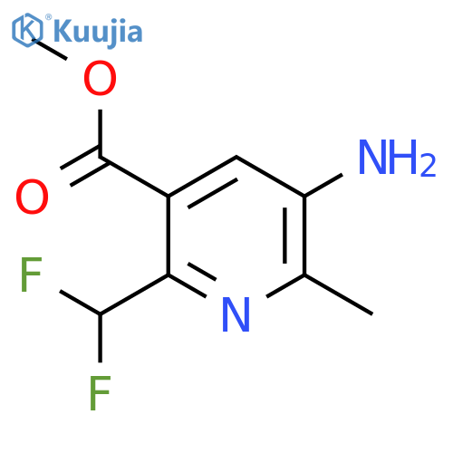 Methyl 3-amino-6-(difluoromethyl)-2-methylpyridine-5-carboxylate structure