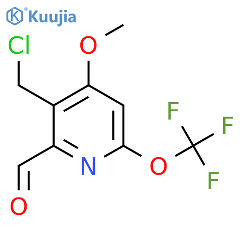 3-(Chloromethyl)-4-methoxy-6-(trifluoromethoxy)pyridine-2-carboxaldehyde structure