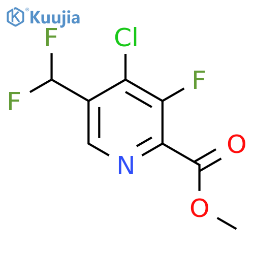 Methyl 4-chloro-5-(difluoromethyl)-3-fluoropyridine-2-carboxylate structure