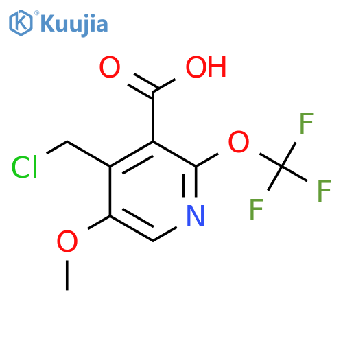 4-(Chloromethyl)-5-methoxy-2-(trifluoromethoxy)pyridine-3-carboxylic acid structure