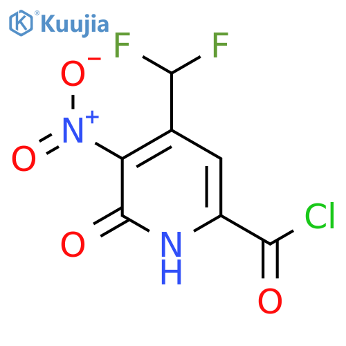 4-(Difluoromethyl)-2-hydroxy-3-nitropyridine-6-carbonyl chloride structure