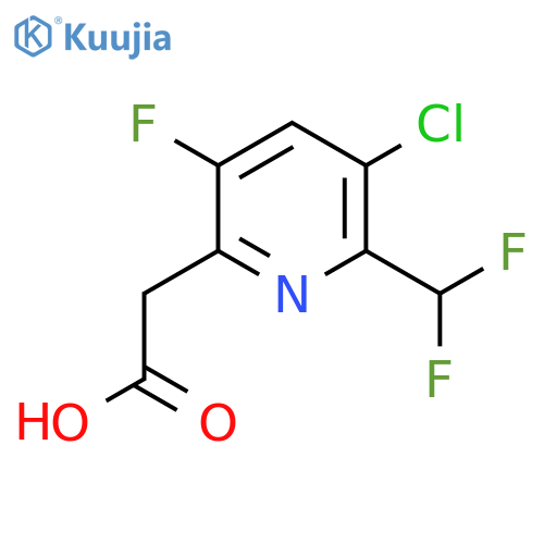 3-Chloro-2-(difluoromethyl)-5-fluoropyridine-6-acetic acid structure