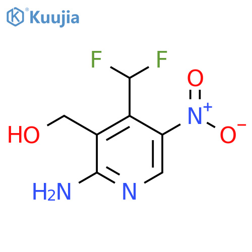 2-Amino-4-(difluoromethyl)-5-nitropyridine-3-methanol structure