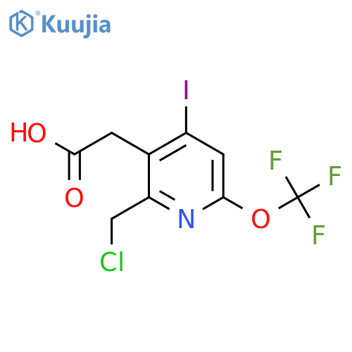 2-(Chloromethyl)-4-iodo-6-(trifluoromethoxy)pyridine-3-acetic acid structure