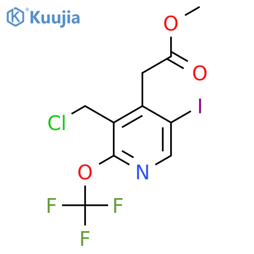Methyl 3-(chloromethyl)-5-iodo-2-(trifluoromethoxy)pyridine-4-acetate structure
