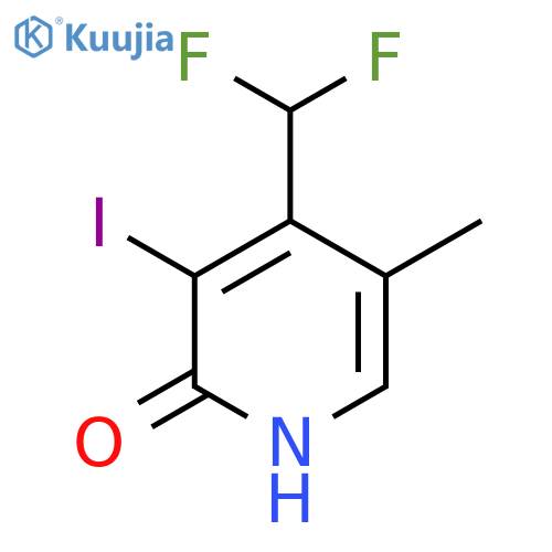 4-(Difluoromethyl)-2-hydroxy-3-iodo-5-methylpyridine structure
