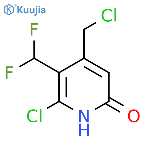 2-Chloro-4-(chloromethyl)-3-(difluoromethyl)-6-hydroxypyridine structure