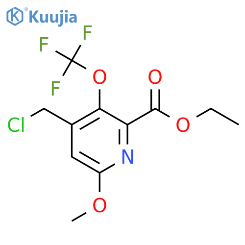 Ethyl 4-(chloromethyl)-6-methoxy-3-(trifluoromethoxy)pyridine-2-carboxylate structure