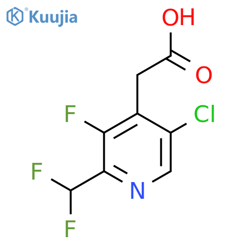 5-Chloro-2-(difluoromethyl)-3-fluoropyridine-4-acetic acid structure