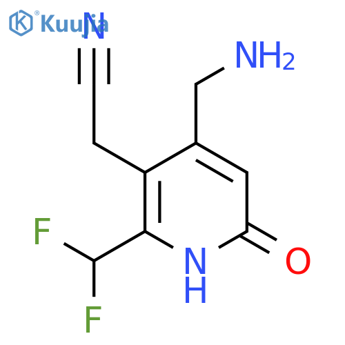 4-(Aminomethyl)-2-(difluoromethyl)-6-hydroxypyridine-3-acetonitrile structure