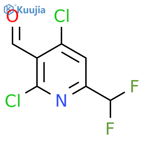 2,4-Dichloro-6-(difluoromethyl)pyridine-3-carboxaldehyde structure