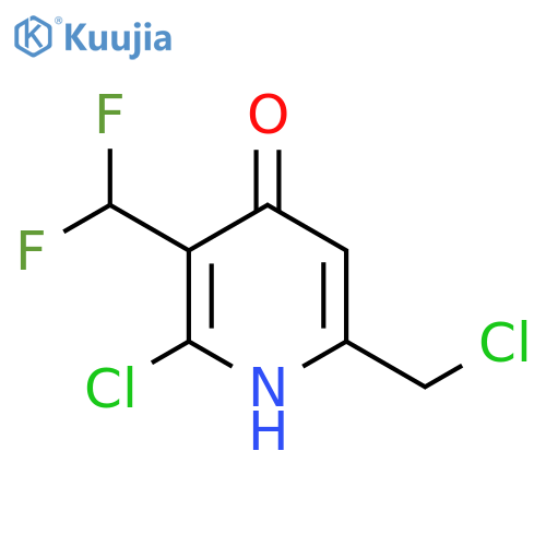 2-Chloro-6-(chloromethyl)-3-(difluoromethyl)-4-hydroxypyridine structure