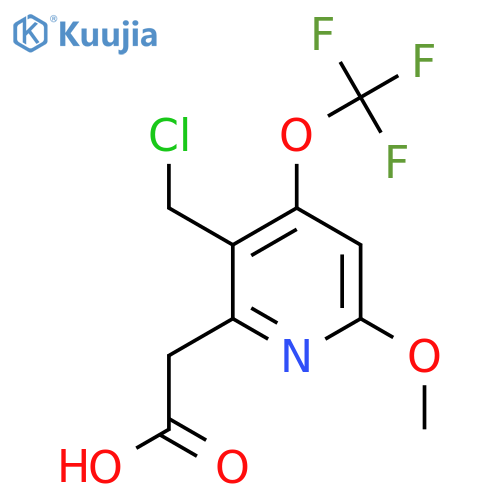3-(Chloromethyl)-6-methoxy-4-(trifluoromethoxy)pyridine-2-acetic acid structure