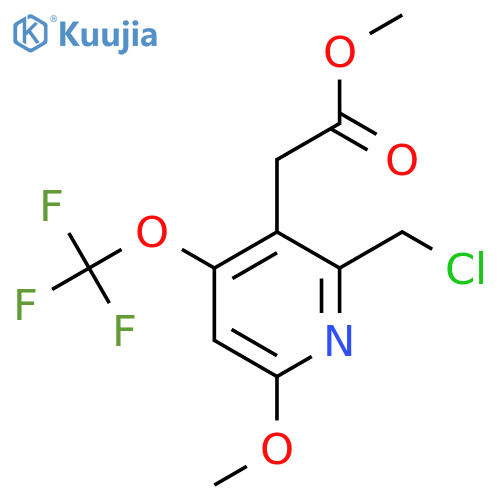 Methyl 2-(chloromethyl)-6-methoxy-4-(trifluoromethoxy)pyridine-3-acetate structure
