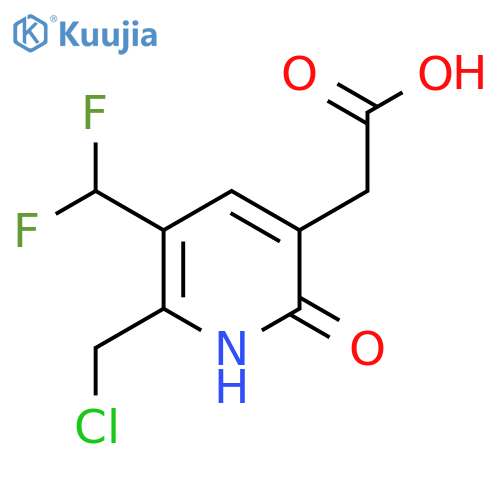 2-(Chloromethyl)-3-(difluoromethyl)-6-hydroxypyridine-5-acetic acid structure