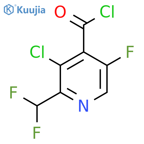 3-Chloro-2-(difluoromethyl)-5-fluoropyridine-4-carbonyl chloride structure