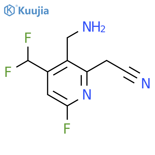 3-(Aminomethyl)-4-(difluoromethyl)-6-fluoropyridine-2-acetonitrile structure
