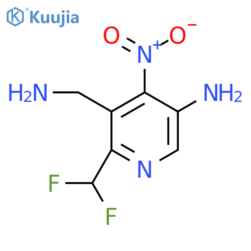 5-Amino-3-(aminomethyl)-2-(difluoromethyl)-4-nitropyridine structure