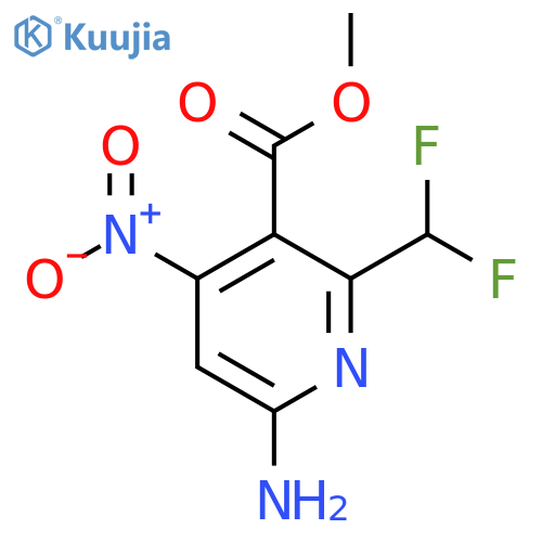Methyl 6-amino-2-(difluoromethyl)-4-nitropyridine-3-carboxylate structure