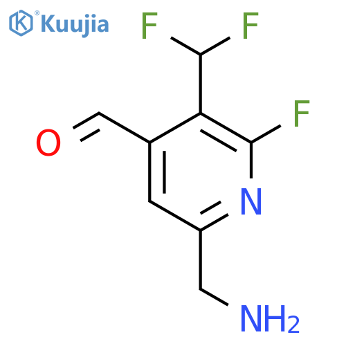 6-(Aminomethyl)-3-(difluoromethyl)-2-fluoropyridine-4-carboxaldehyde structure