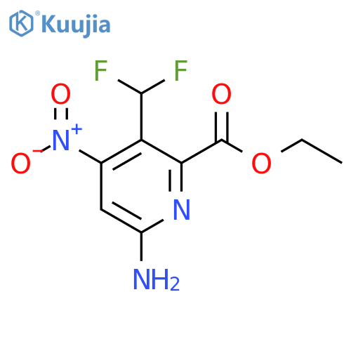 Ethyl 6-amino-3-(difluoromethyl)-4-nitropyridine-2-carboxylate structure