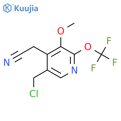 5-(Chloromethyl)-3-methoxy-2-(trifluoromethoxy)pyridine-4-acetonitrile structure