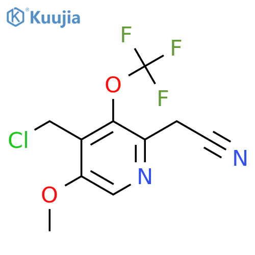 4-(Chloromethyl)-5-methoxy-3-(trifluoromethoxy)pyridine-2-acetonitrile structure
