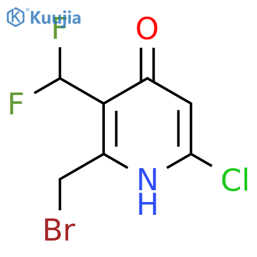 2-(Bromomethyl)-6-chloro-3-(difluoromethyl)-4-hydroxypyridine structure