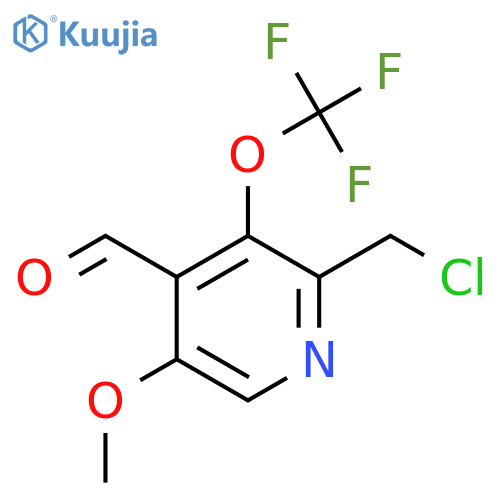 2-(Chloromethyl)-5-methoxy-3-(trifluoromethoxy)pyridine-4-carboxaldehyde structure