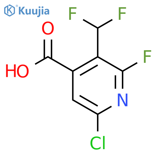 6-Chloro-3-(difluoromethyl)-2-fluoropyridine-4-carboxylic acid structure