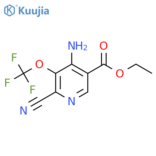 Ethyl 4-amino-2-cyano-3-(trifluoromethoxy)pyridine-5-carboxylate structure