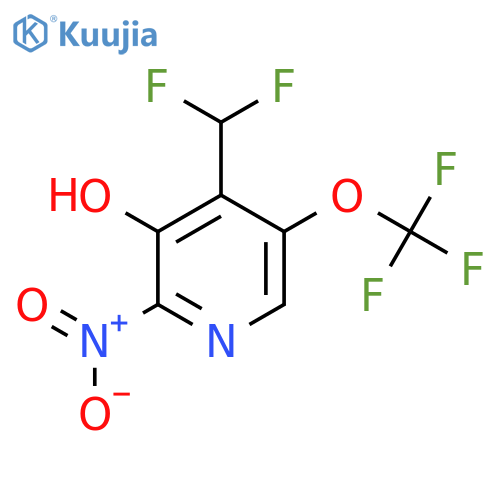 4-(Difluoromethyl)-3-hydroxy-2-nitro-5-(trifluoromethoxy)pyridine structure