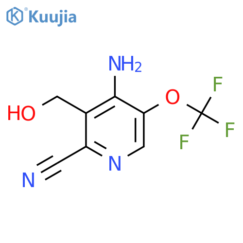 4-Amino-2-cyano-5-(trifluoromethoxy)pyridine-3-methanol structure