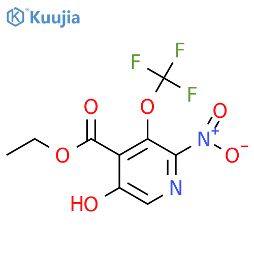 Ethyl 5-hydroxy-2-nitro-3-(trifluoromethoxy)pyridine-4-carboxylate structure