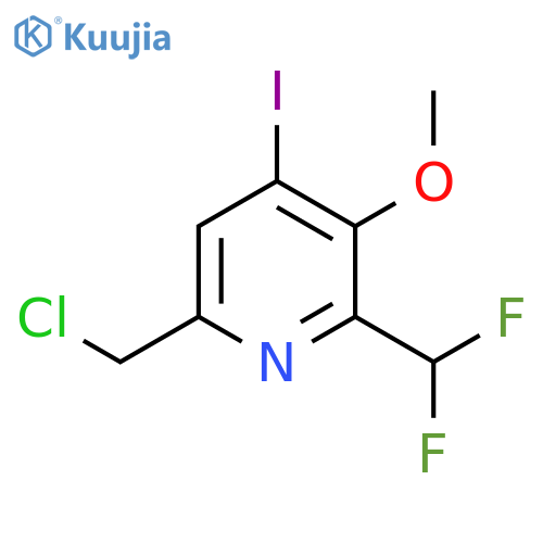 6-(Chloromethyl)-2-(difluoromethyl)-4-iodo-3-methoxypyridine structure