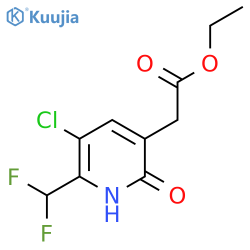 Ethyl 3-chloro-2-(difluoromethyl)-6-hydroxypyridine-5-acetate structure