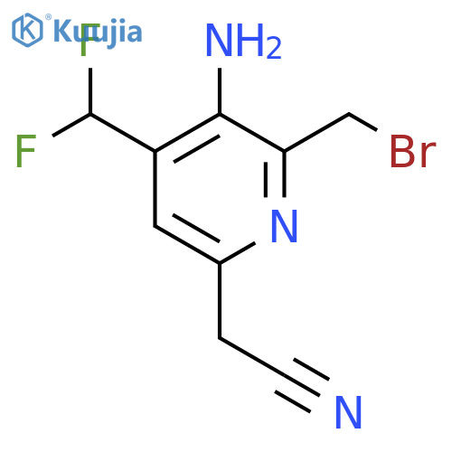 3-Amino-2-(bromomethyl)-4-(difluoromethyl)pyridine-6-acetonitrile structure