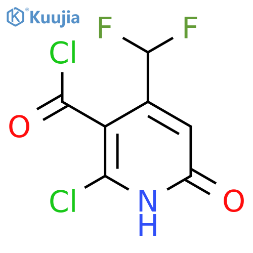2-Chloro-4-(difluoromethyl)-6-hydroxypyridine-3-carbonyl chloride structure