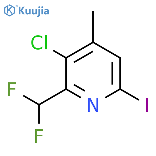 3-Chloro-2-(difluoromethyl)-6-iodo-4-methylpyridine structure