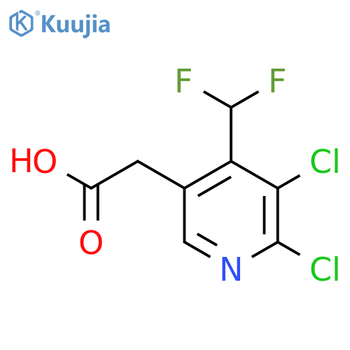 2,3-Dichloro-4-(difluoromethyl)pyridine-5-acetic acid structure