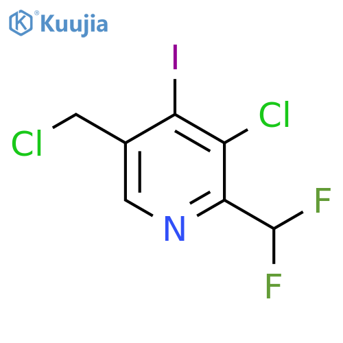 3-Chloro-5-(chloromethyl)-2-(difluoromethyl)-4-iodopyridine structure