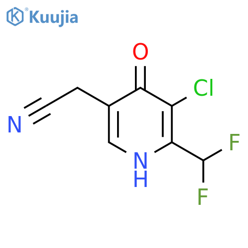 3-Chloro-2-(difluoromethyl)-4-hydroxypyridine-5-acetonitrile structure