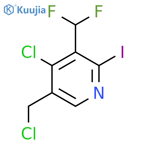 4-Chloro-5-(chloromethyl)-3-(difluoromethyl)-2-iodopyridine structure