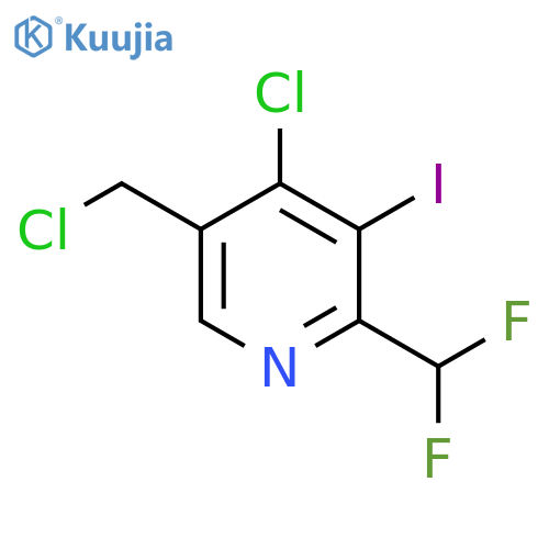 4-Chloro-5-(chloromethyl)-2-(difluoromethyl)-3-iodopyridine structure