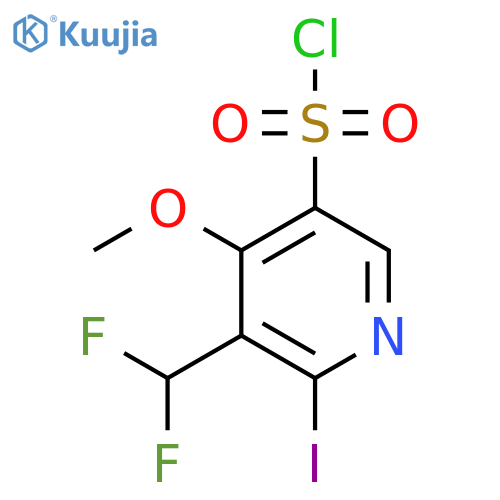 3-(Difluoromethyl)-2-iodo-4-methoxypyridine-5-sulfonyl chloride structure