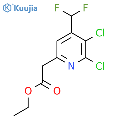 Ethyl 2,3-dichloro-4-(difluoromethyl)pyridine-6-acetate structure