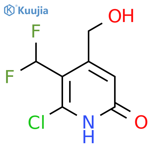 2-Chloro-3-(difluoromethyl)-6-hydroxypyridine-4-methanol structure