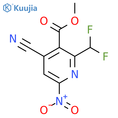 Methyl 4-cyano-2-(difluoromethyl)-6-nitropyridine-3-carboxylate structure